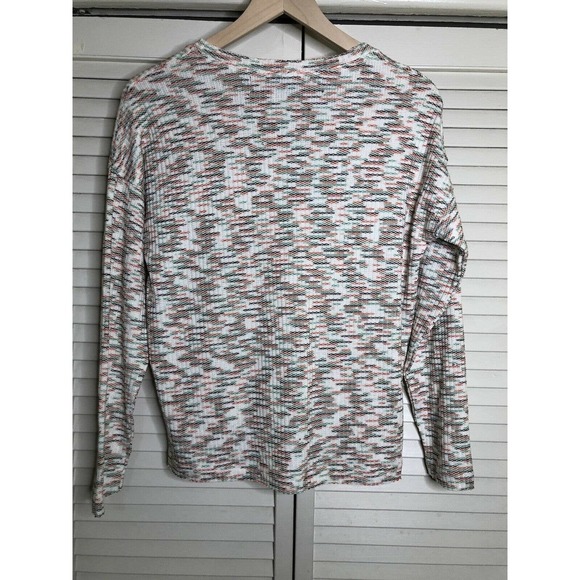 CODE X MODE Space Dye Sweater Top Womens Sz XS Knit Long Sleeve Multi Color - Picture 6 of 8